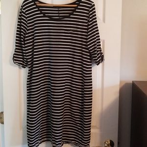 Women's stripe cotton dress